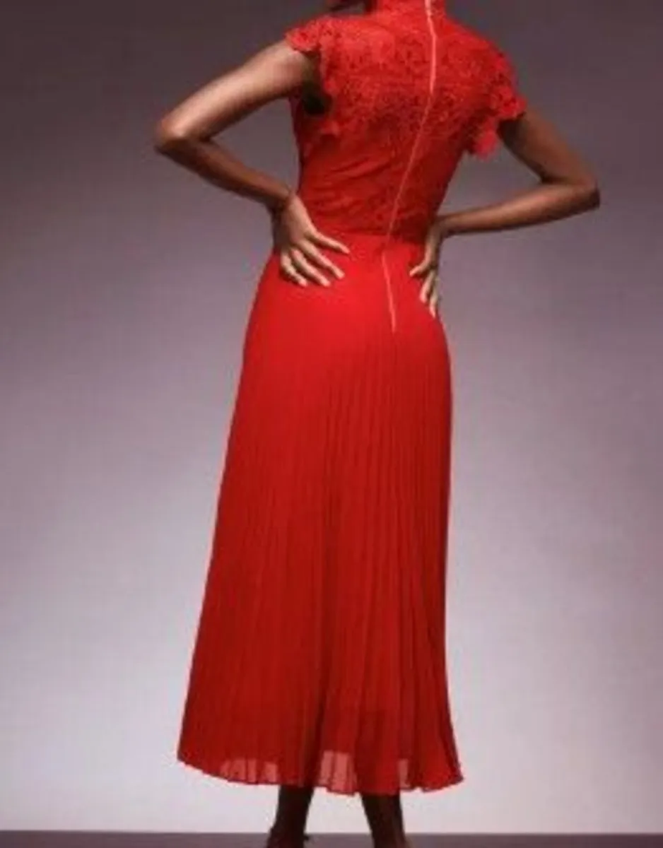 Red Lace Karen Millen Dress - Image 2