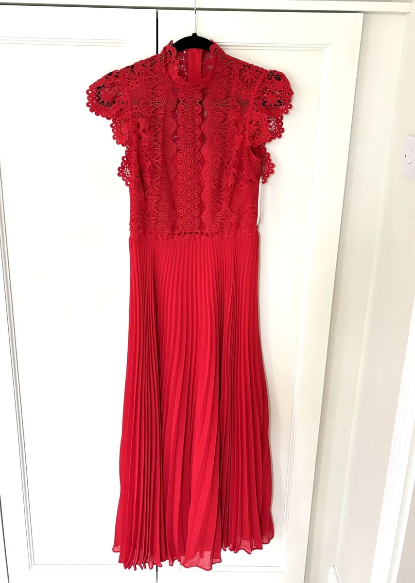 Red Lace Karen Millen Dress - Image 3