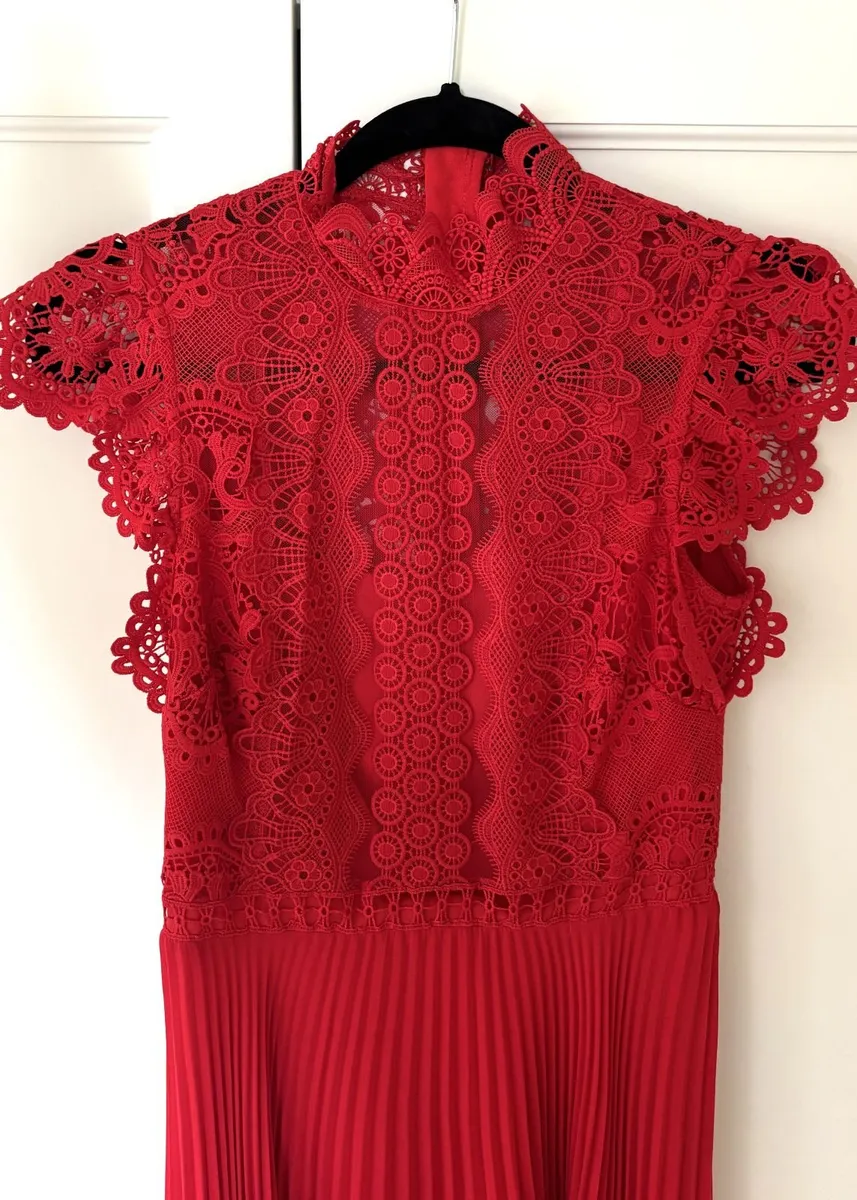 Red Lace Karen Millen Dress - Image 4