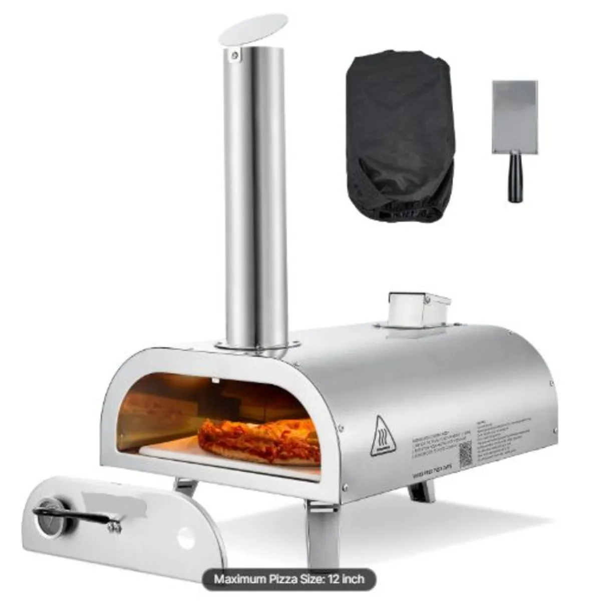 Pizza Oven Outdoor, 12"Pellet Pizza Oven,Portable - Image 1