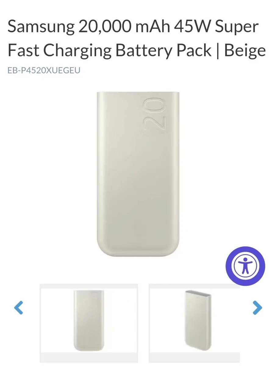 Samsung 20,000 mAh super fast charger