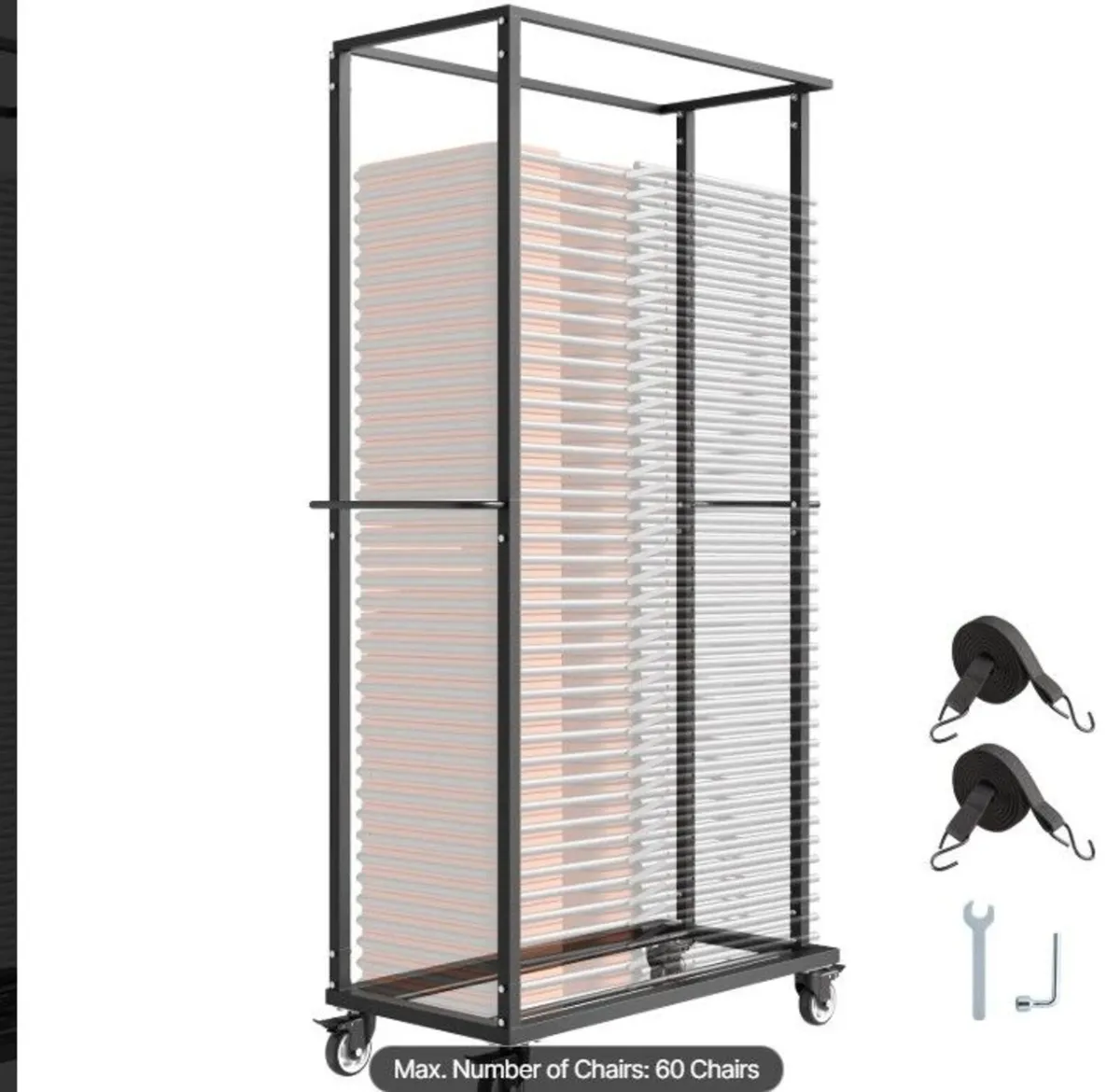 Heavy Duty Chair Trolley Holds Up to 66  chairs - Image 3