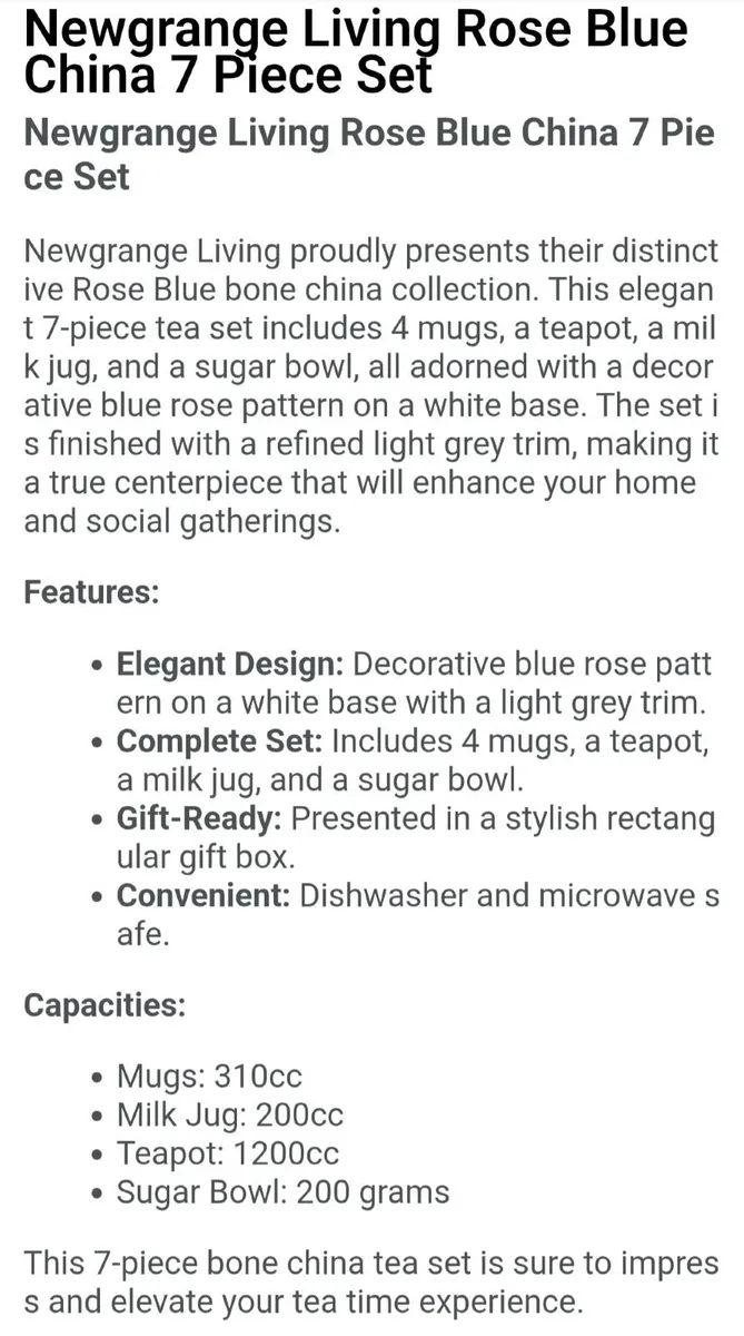 Newgrange bone china tea set - Image 2
