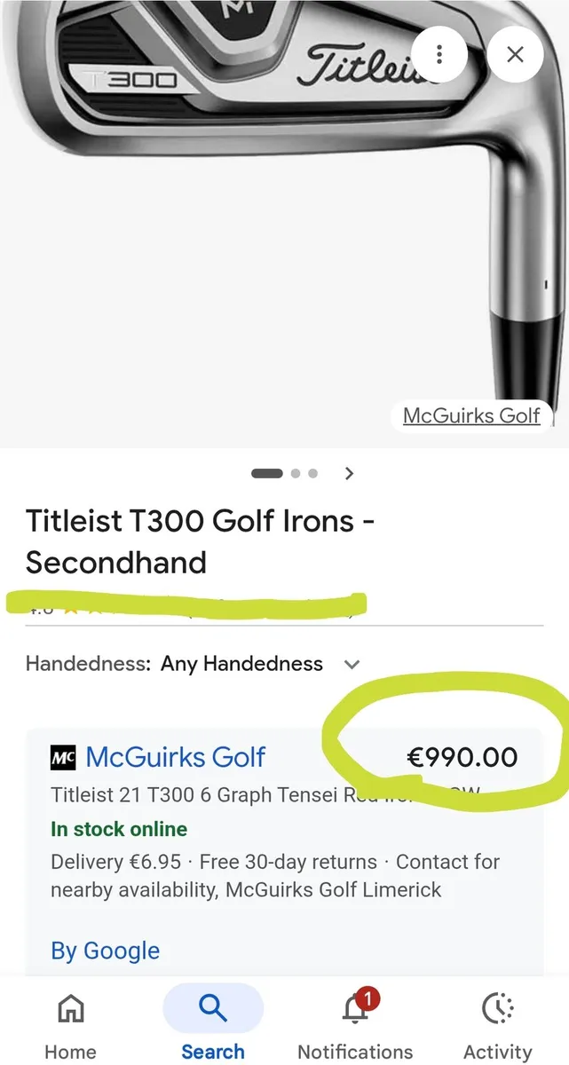 NEW TITLEIST T300 IRONS (DOZEN PROvs FREE) - Image 2