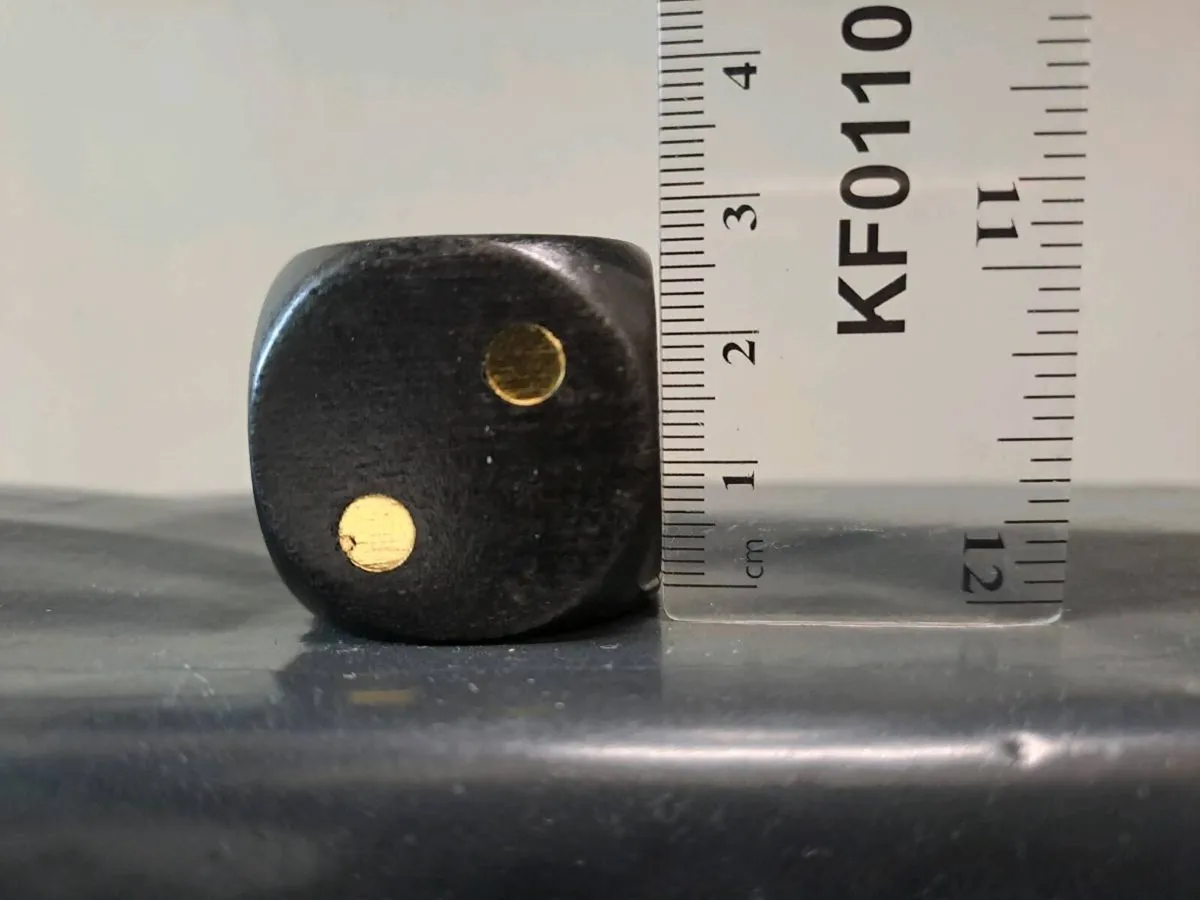 Large Vintage Wooden Dice - Image 2