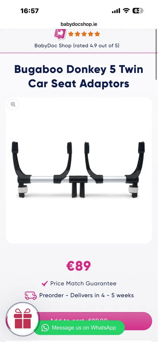 Bugaboo Donkey 5 adapter - Image 1