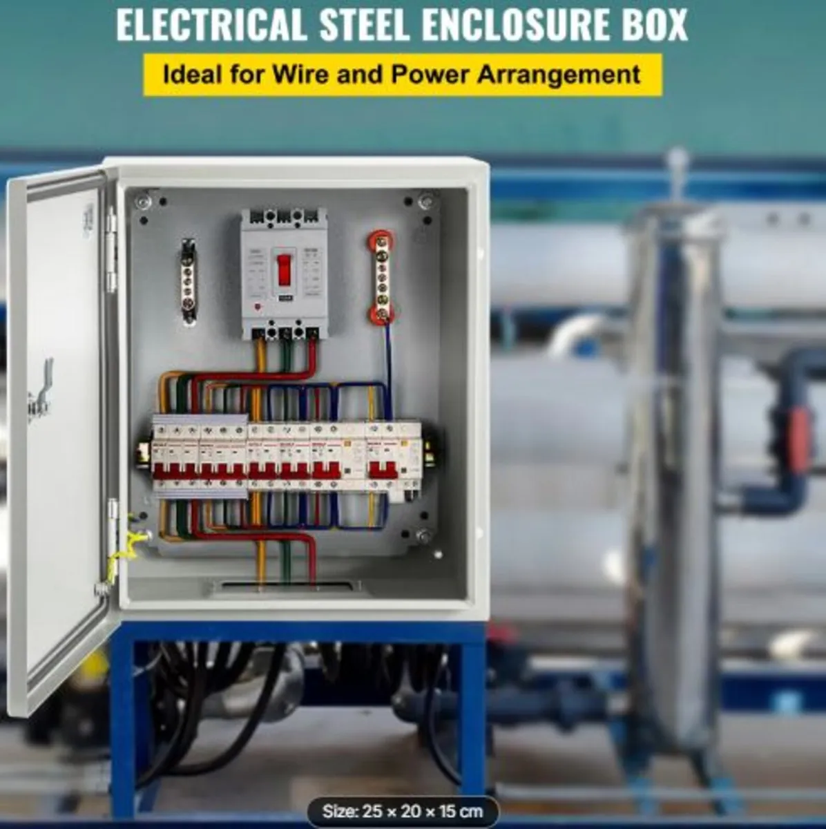 NEMA Steel Enclosure, 25x20x15 cm NEMA 4X Steel - Image 2