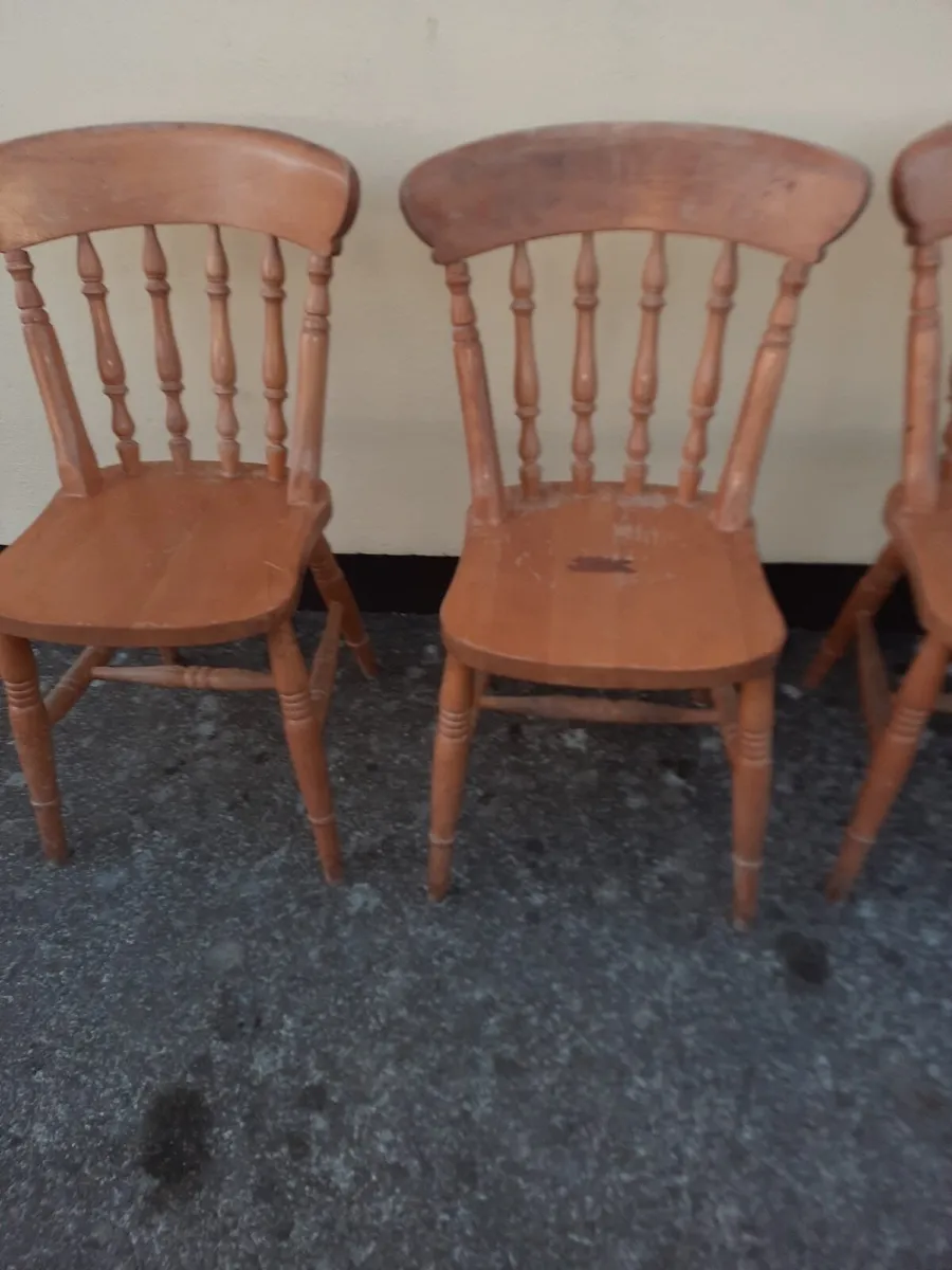 Antique kitchen chairs - Image 3