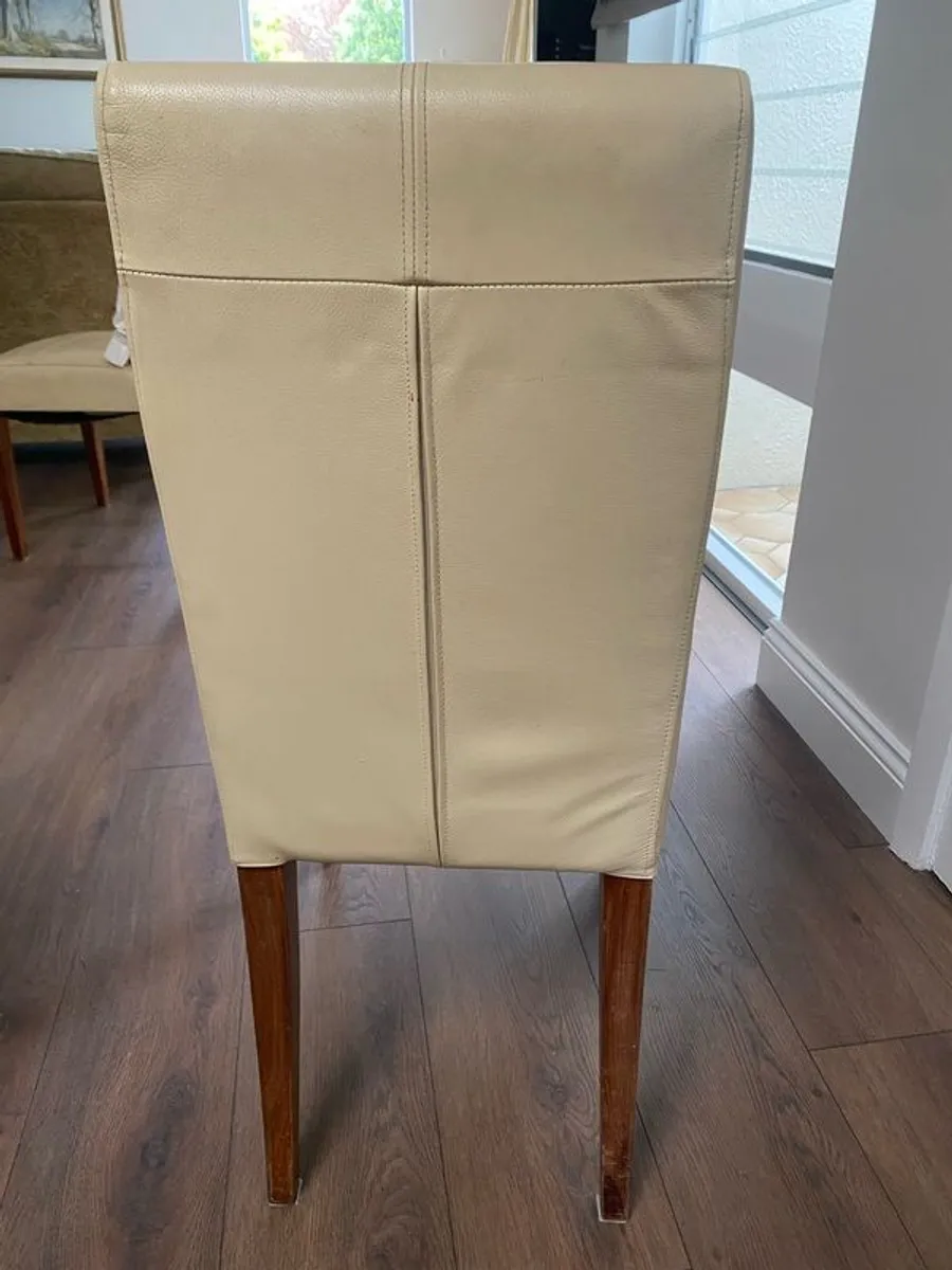 6 Cream Dining Chairs - Image 2