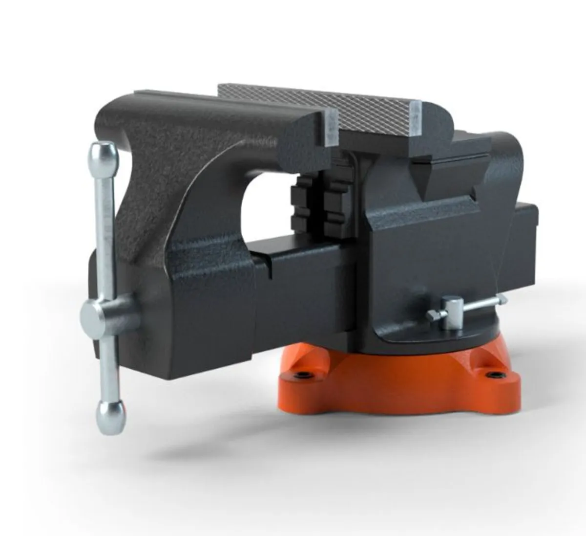 6" Bench Vise w/ Anvil 360°Swivel Locking Base Hea - Image 3
