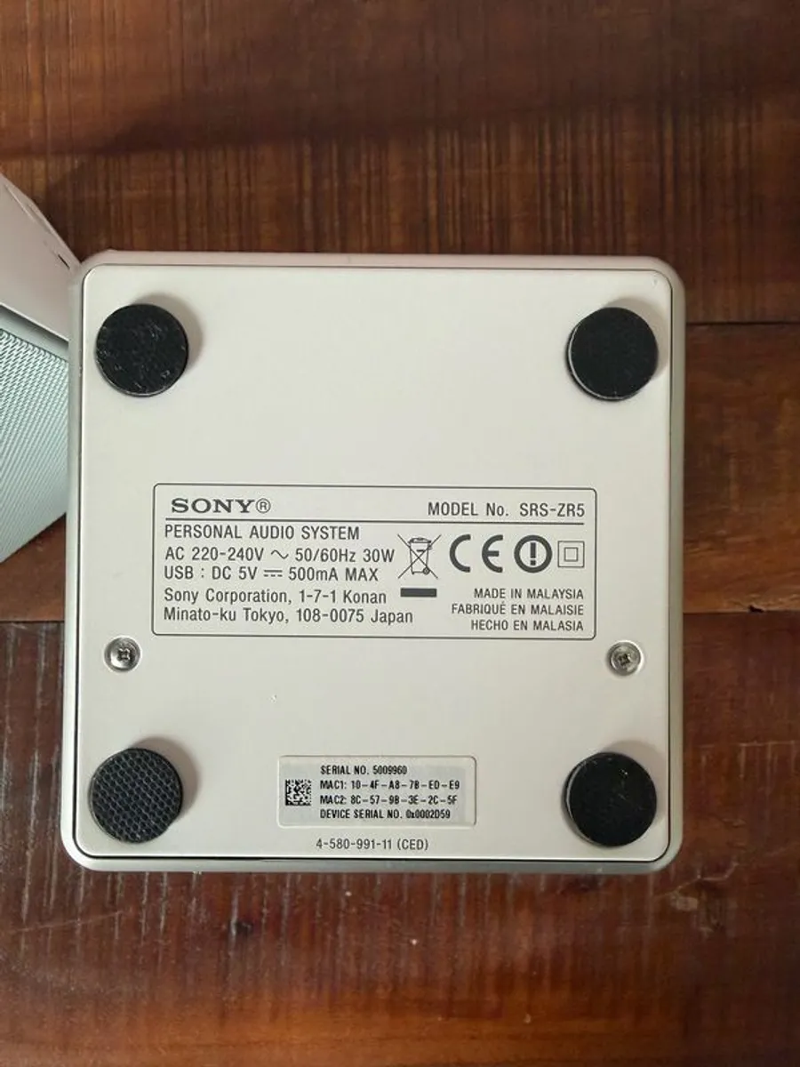 Sony SRS-ZR5 Wireless Bluetooth WiFi Speakers (Pair) - Image 3