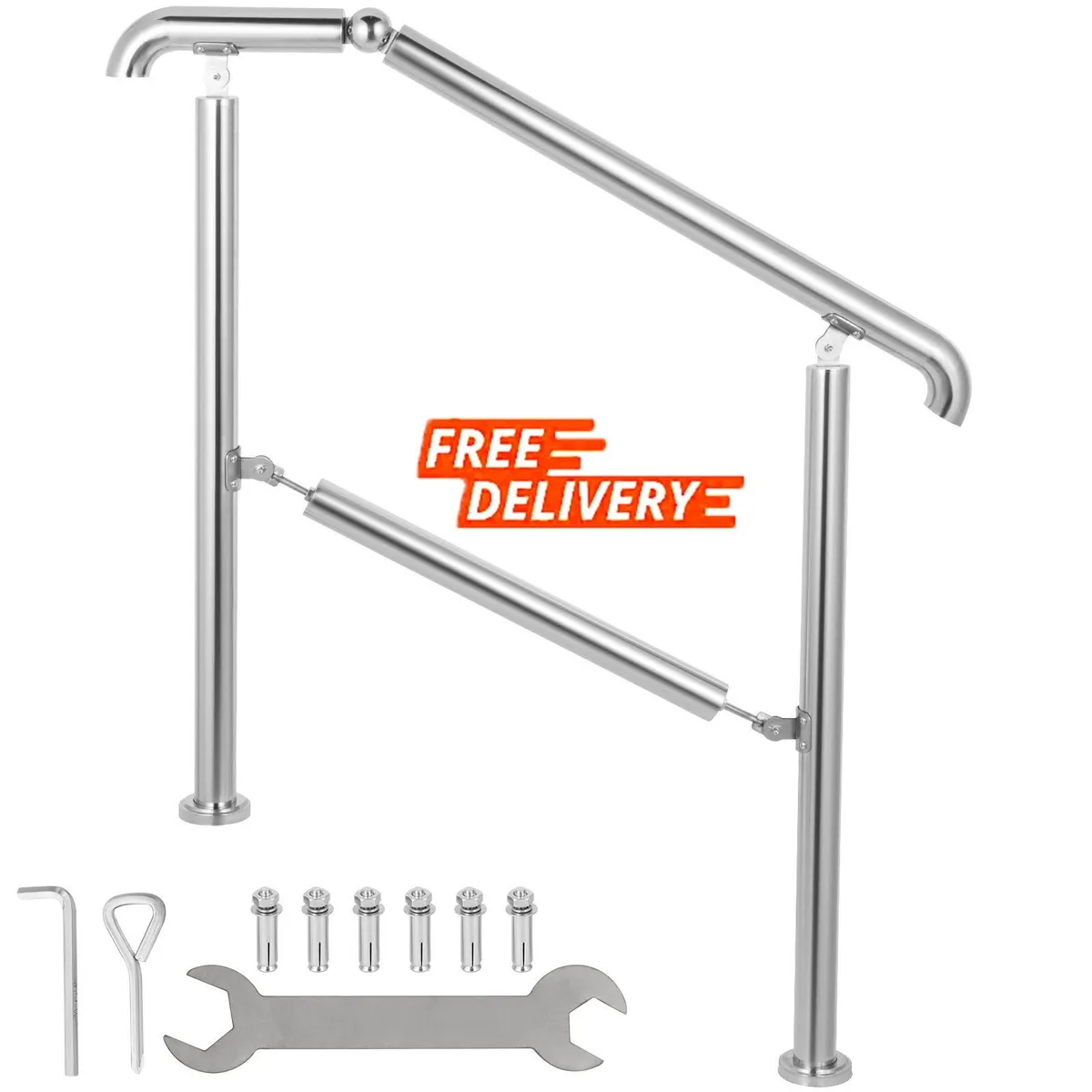 5 steps Stainless Steel Transition Handrail 5.4FT - Image 1