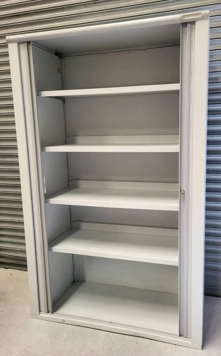 XL Tambour Storage Units With Keys. Mint. - Image 2