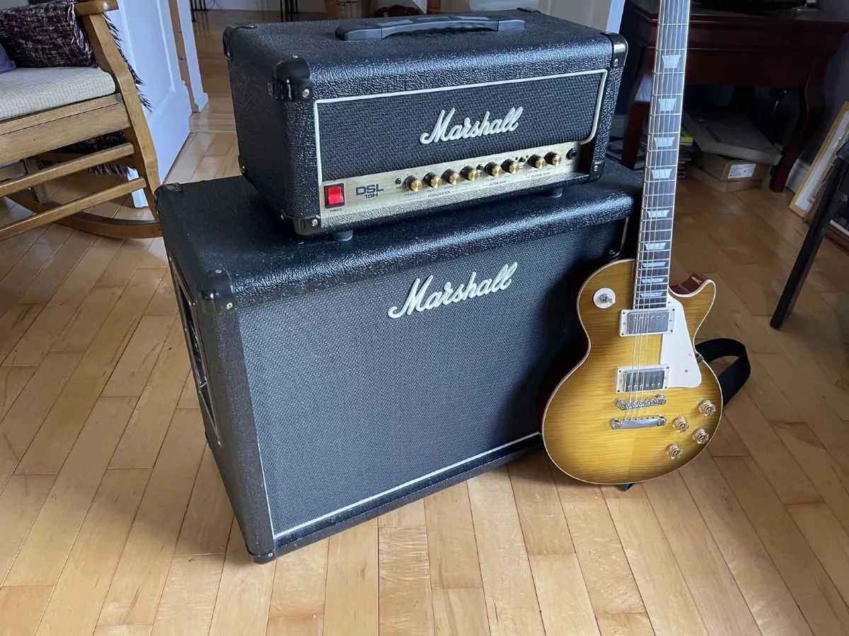 Marshall DSL15H Guitar amp and matching 2 x 12 Cab - Image 4