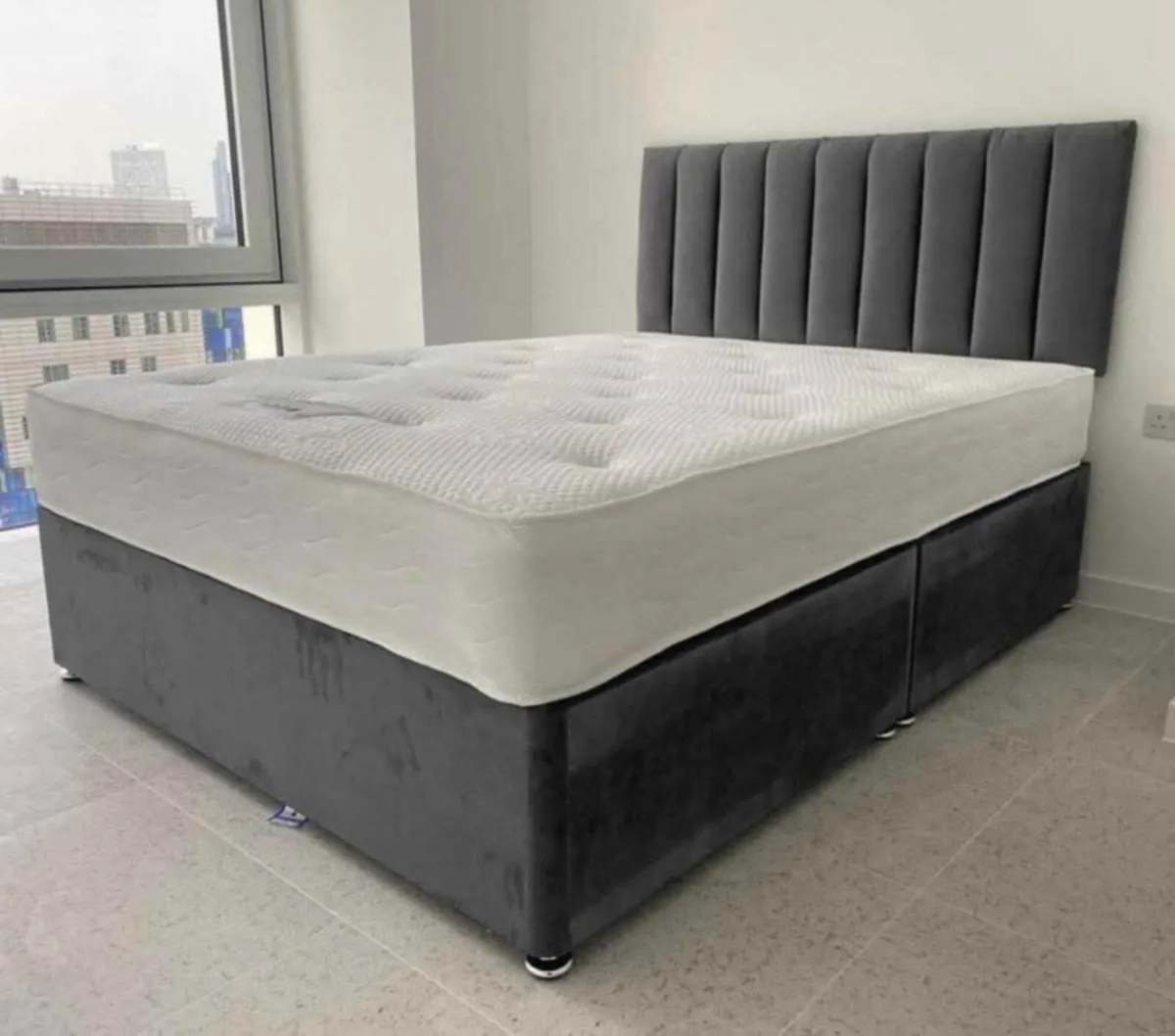 Divan Double & King Size Bed Frame With Mattress - Image 1