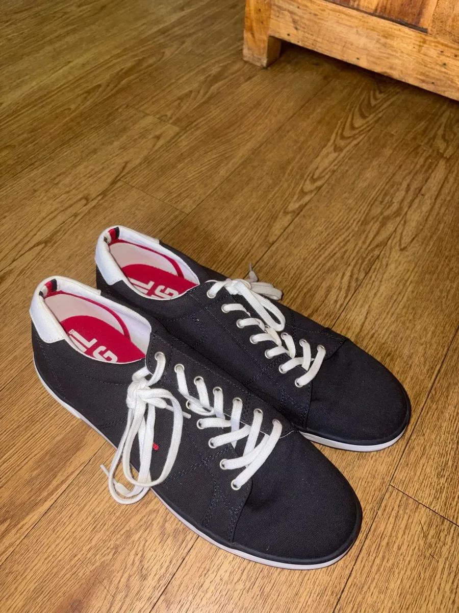 Tommy Hilfiger Harlow Canvas Trainers UK 9 Navy - Image 1