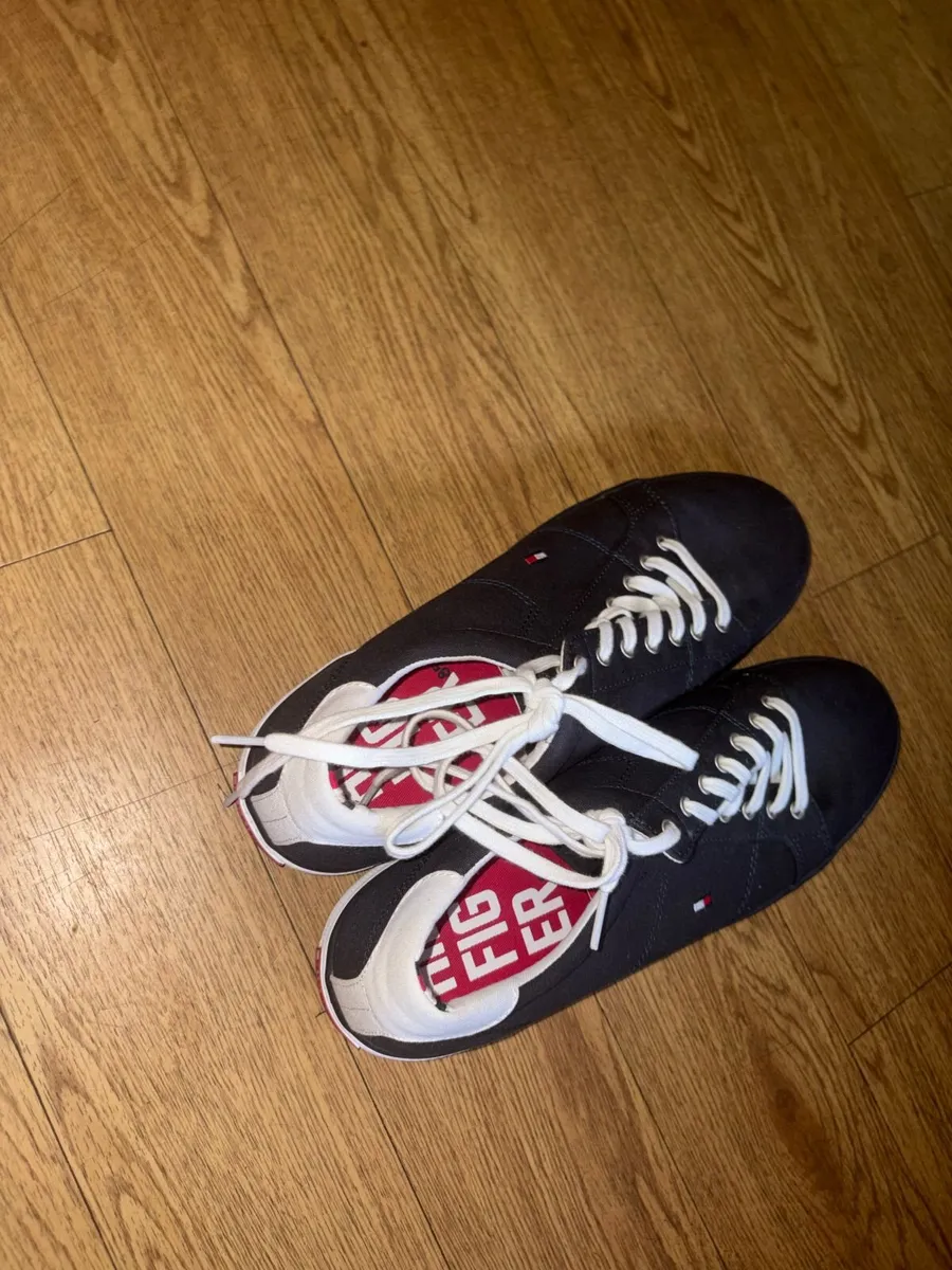 Tommy Hilfiger Harlow Canvas Trainers UK 9 Navy - Image 4