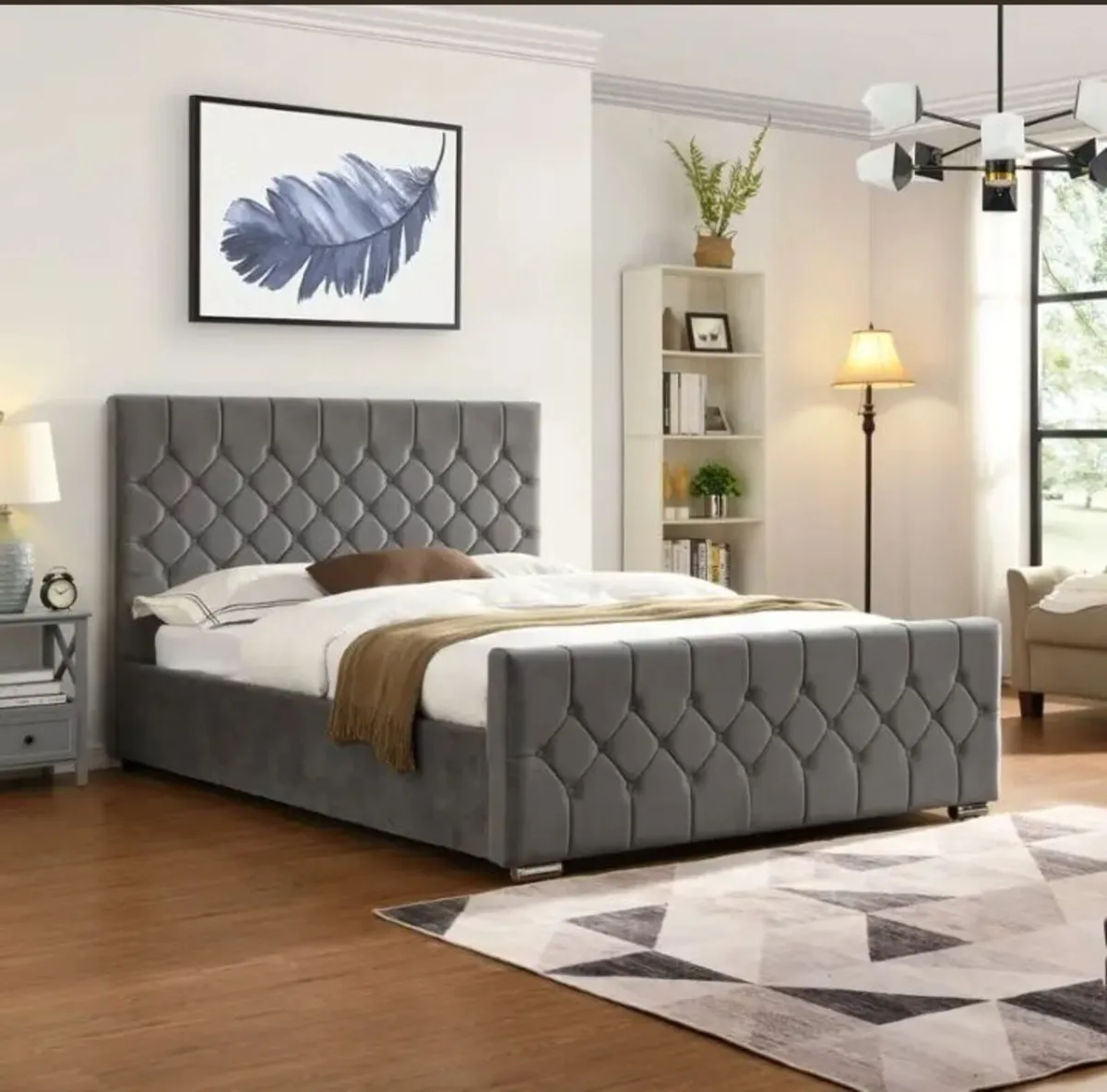 Galway Grey Fabric Bed - Image 3