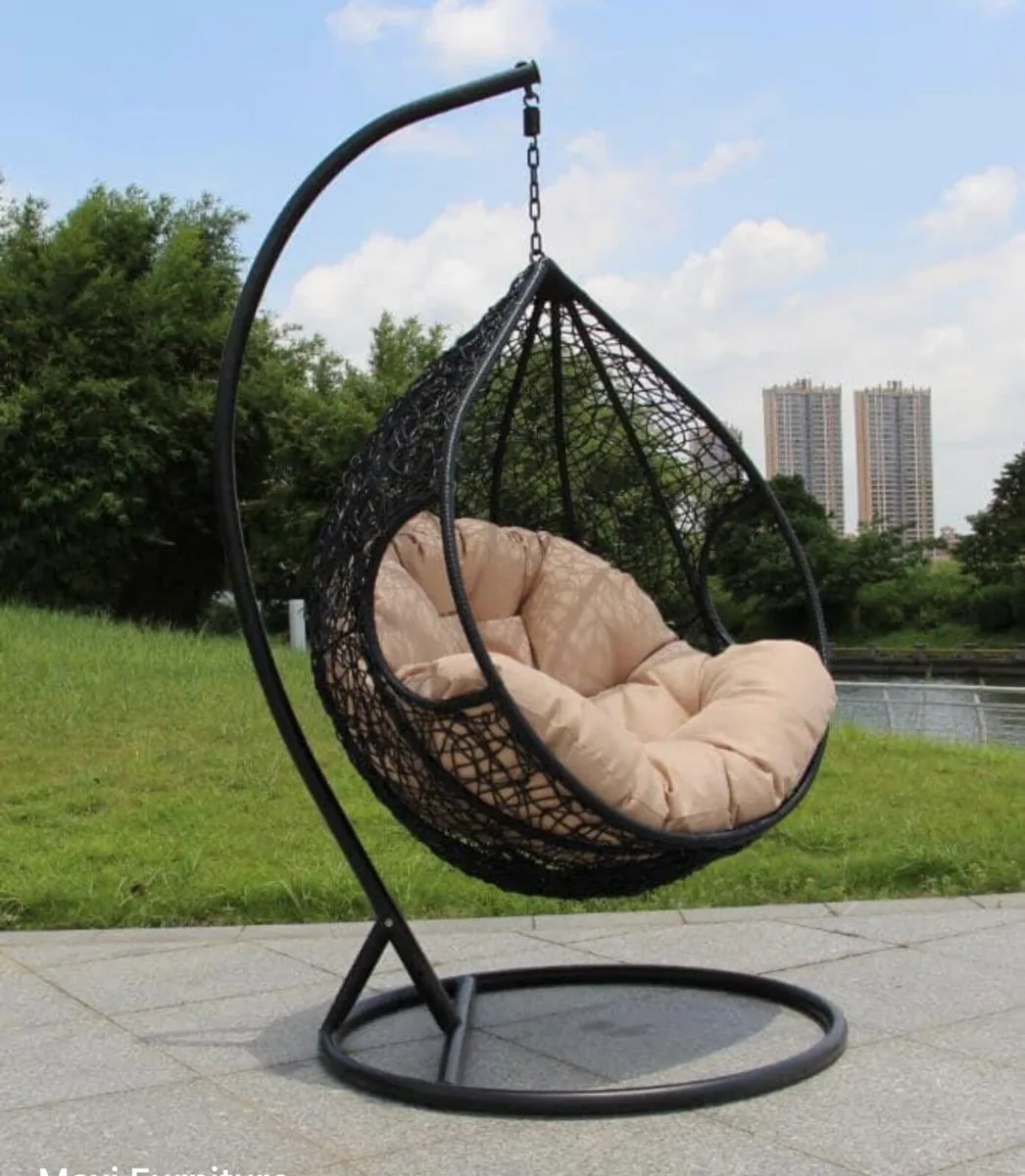 NEW RATTAN HANGING SWING EGG CHAIRS - DELIVERY - Image 4