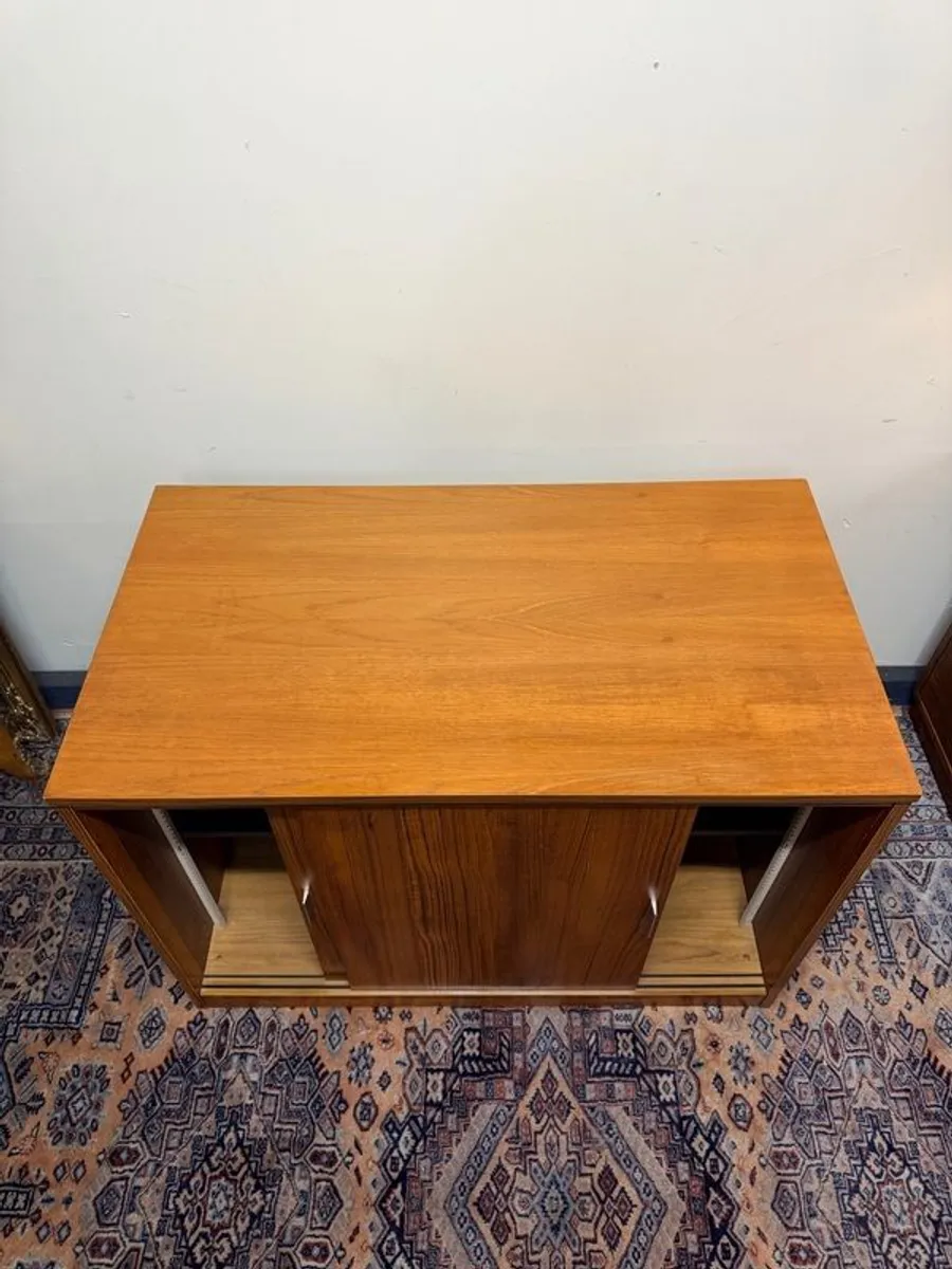 Mid Century Modern Teak Sliding Door Cabinet - Image 3