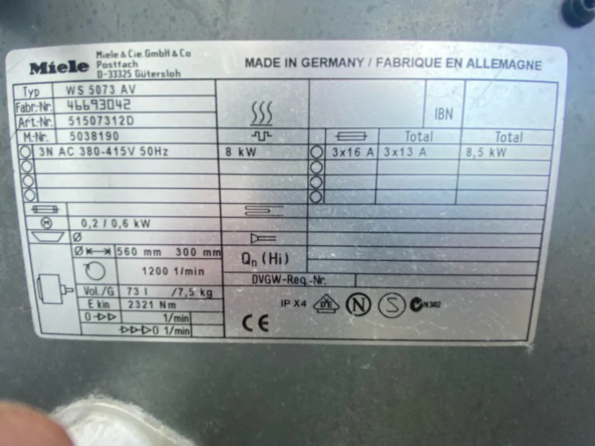 Miele Professional Washing Machine for Parts - Image 3