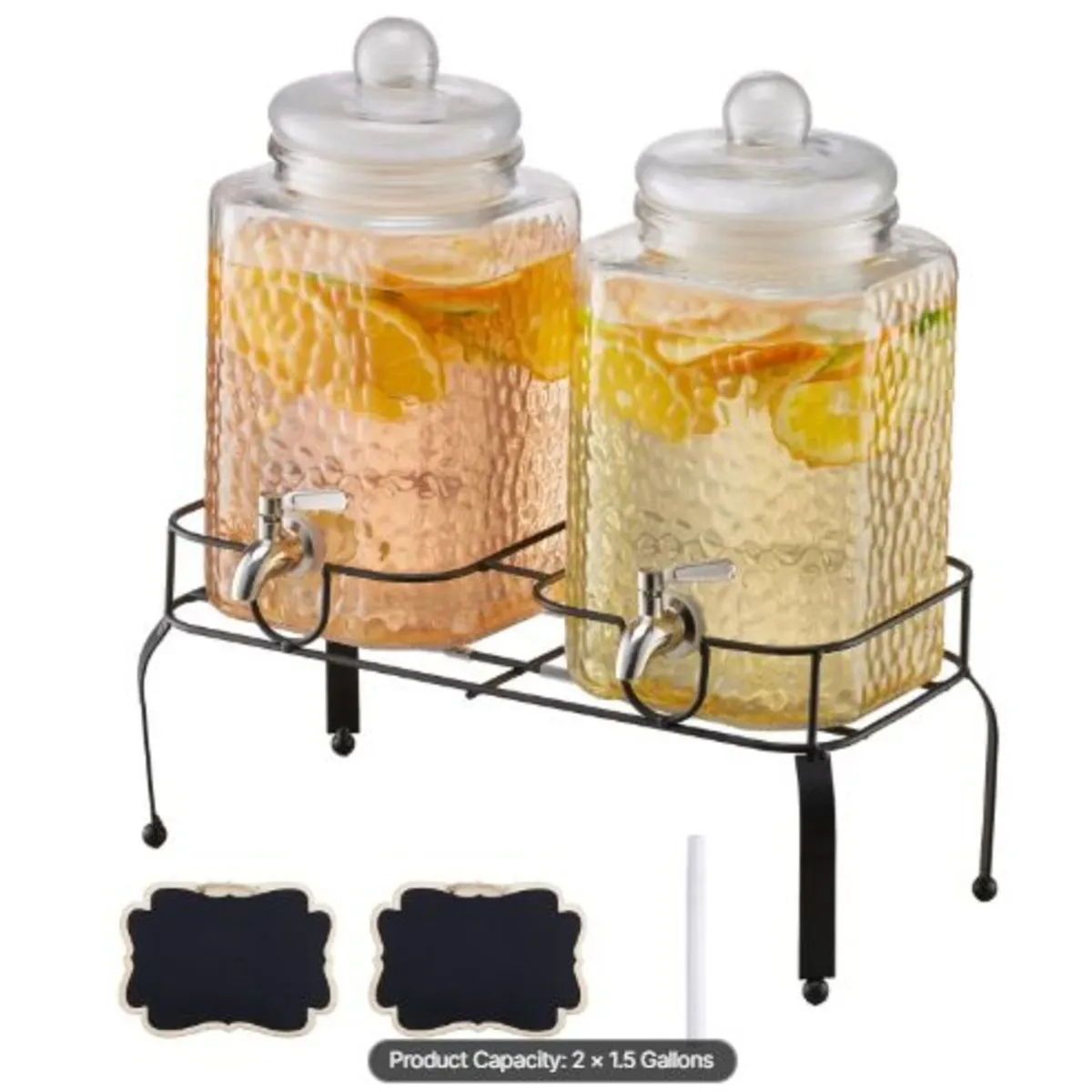 Beverage Dispenser, 2 Pack 5.5L Drink Dispensers - Image 1