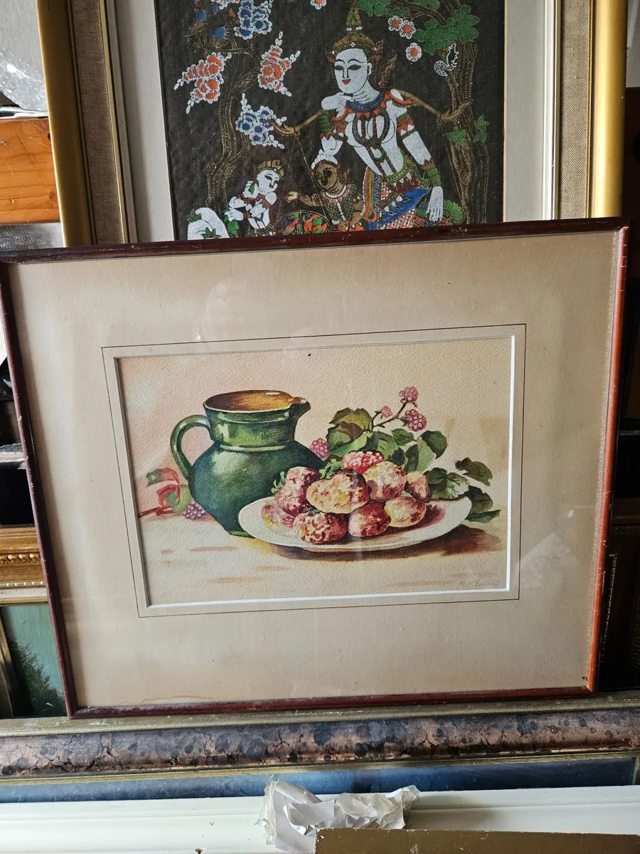 Vintage Watercolour Picture - Image 1