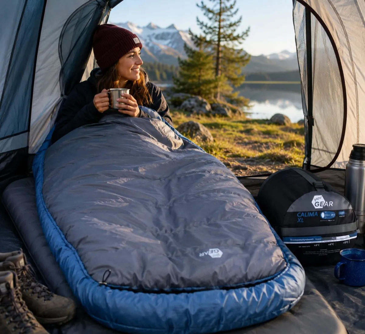 Camping Sleeping Bag XXL -10°C Extreme Wide Ellips - Image 3
