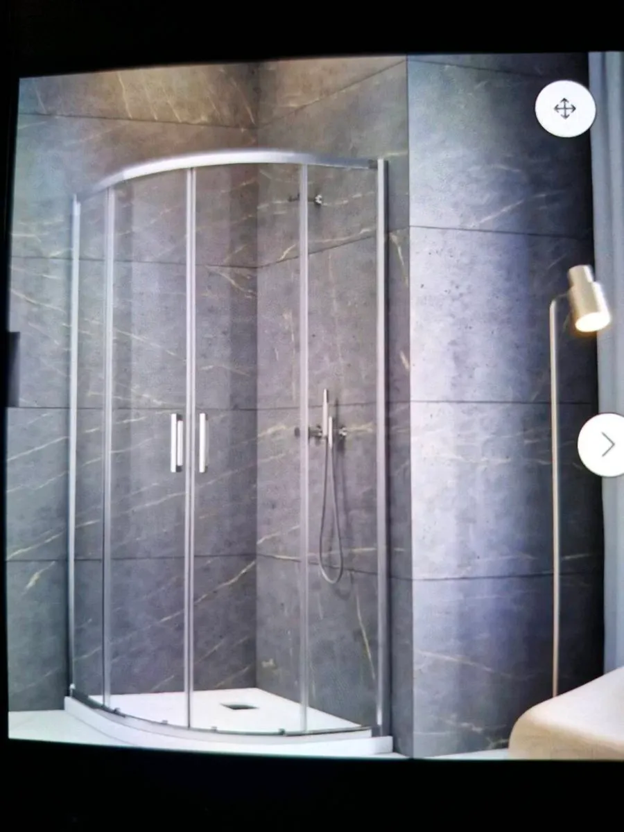 Quadrant shower enclosure and tray