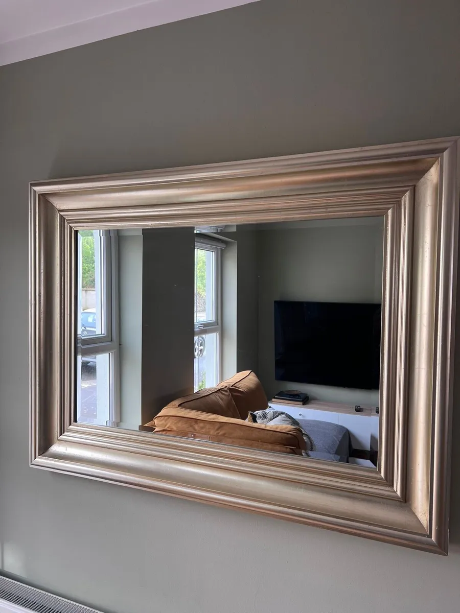Large Wall Mirror – Gold Frame – 119 x 89 cm - Image 1