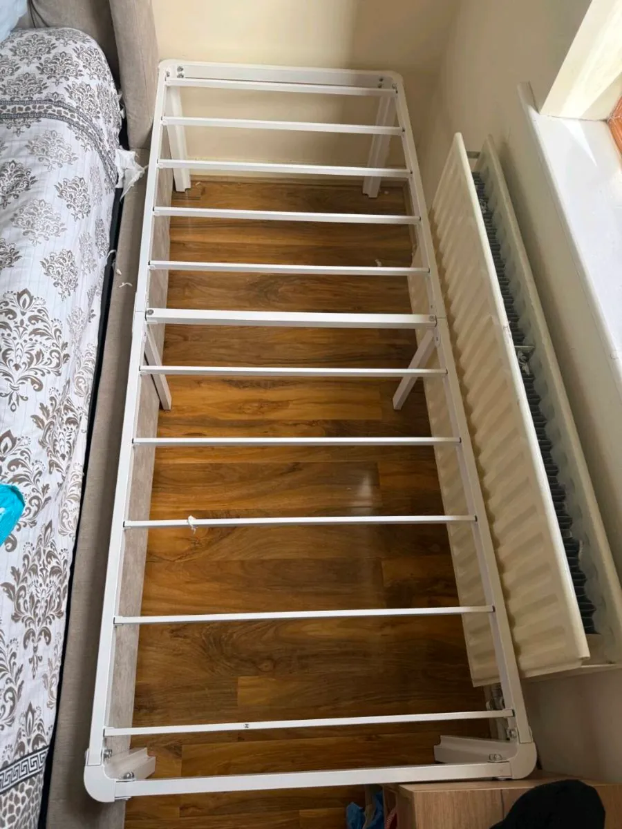 1 Small Single Bed metal frame base and mattress - Image 1