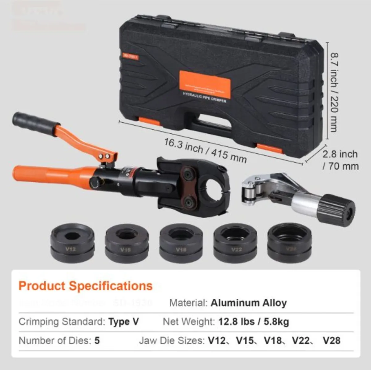 Hydraulic Pipe, Copper Tube Fittings Crimping Tool - Image 3