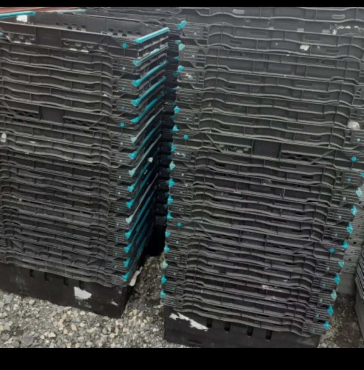 Black storage and stacking crates  excellent condi - Image 4