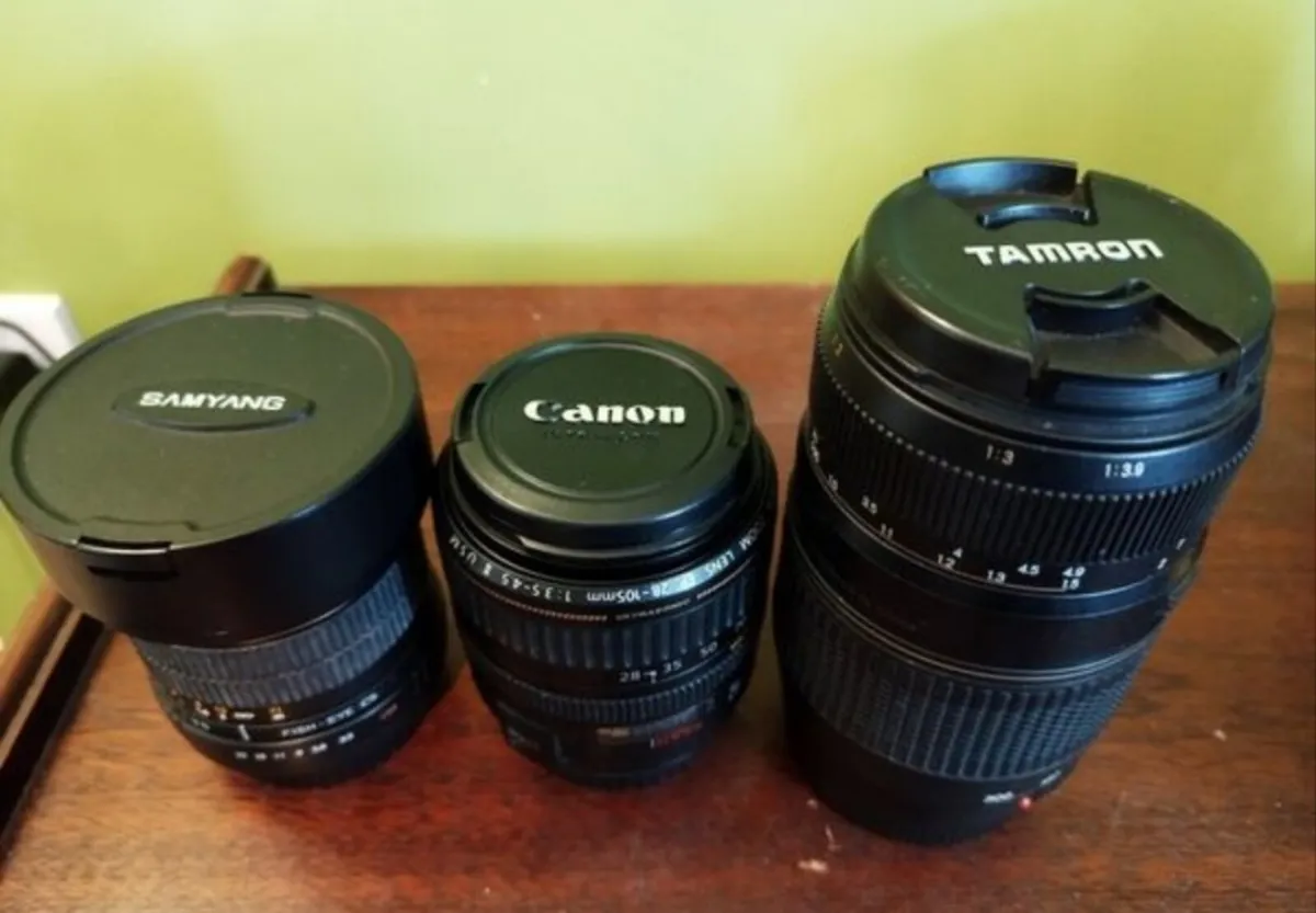 CANON LENSES (3) + ACCESSORIES - Image 1