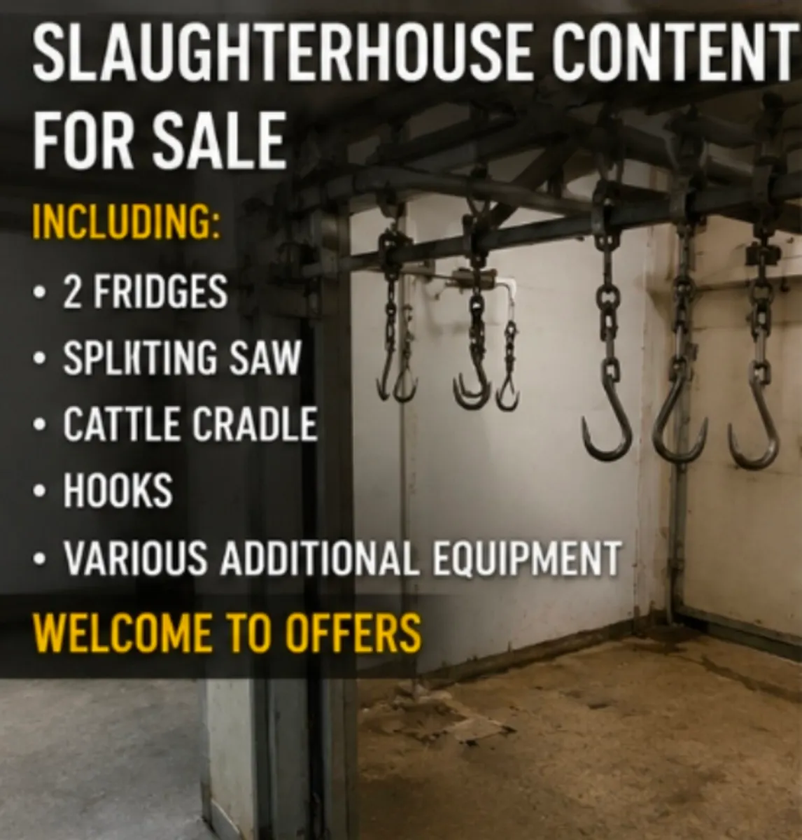 Slaughterhouse Contents for Sale
