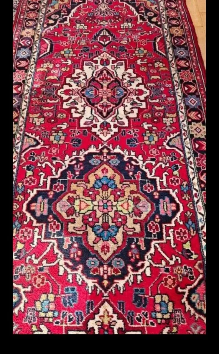 12ft Long Perser Mehradan Hand Knotted Runner Rug - Image 2
