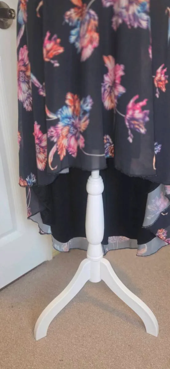 Boohoo Black Floral Midi Dress UK 12 Sleeveless Hi - Image 2