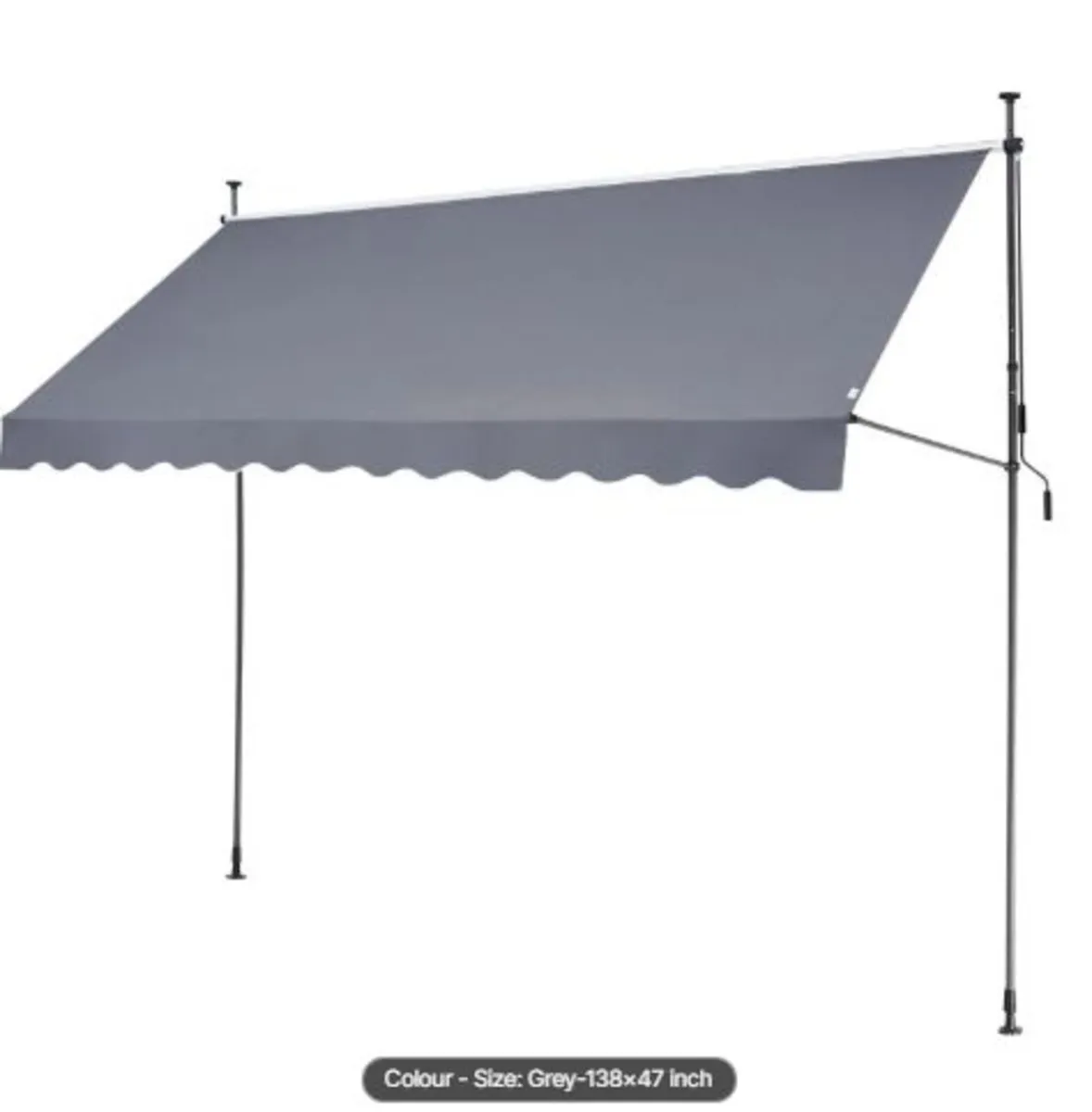 138 x 47" Patio Awning Retractable,Awning Sunshade - Image 3