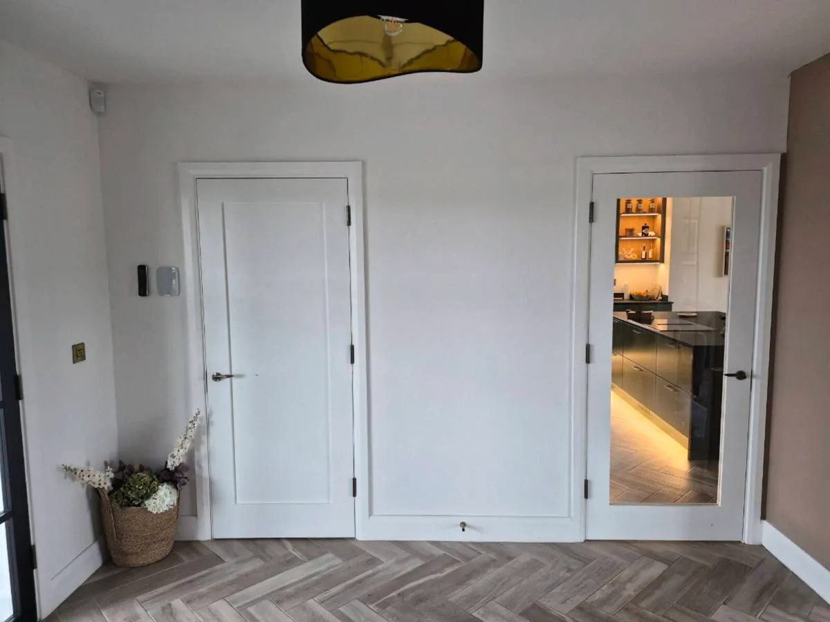 Wooden door with ironmongery - Image 1