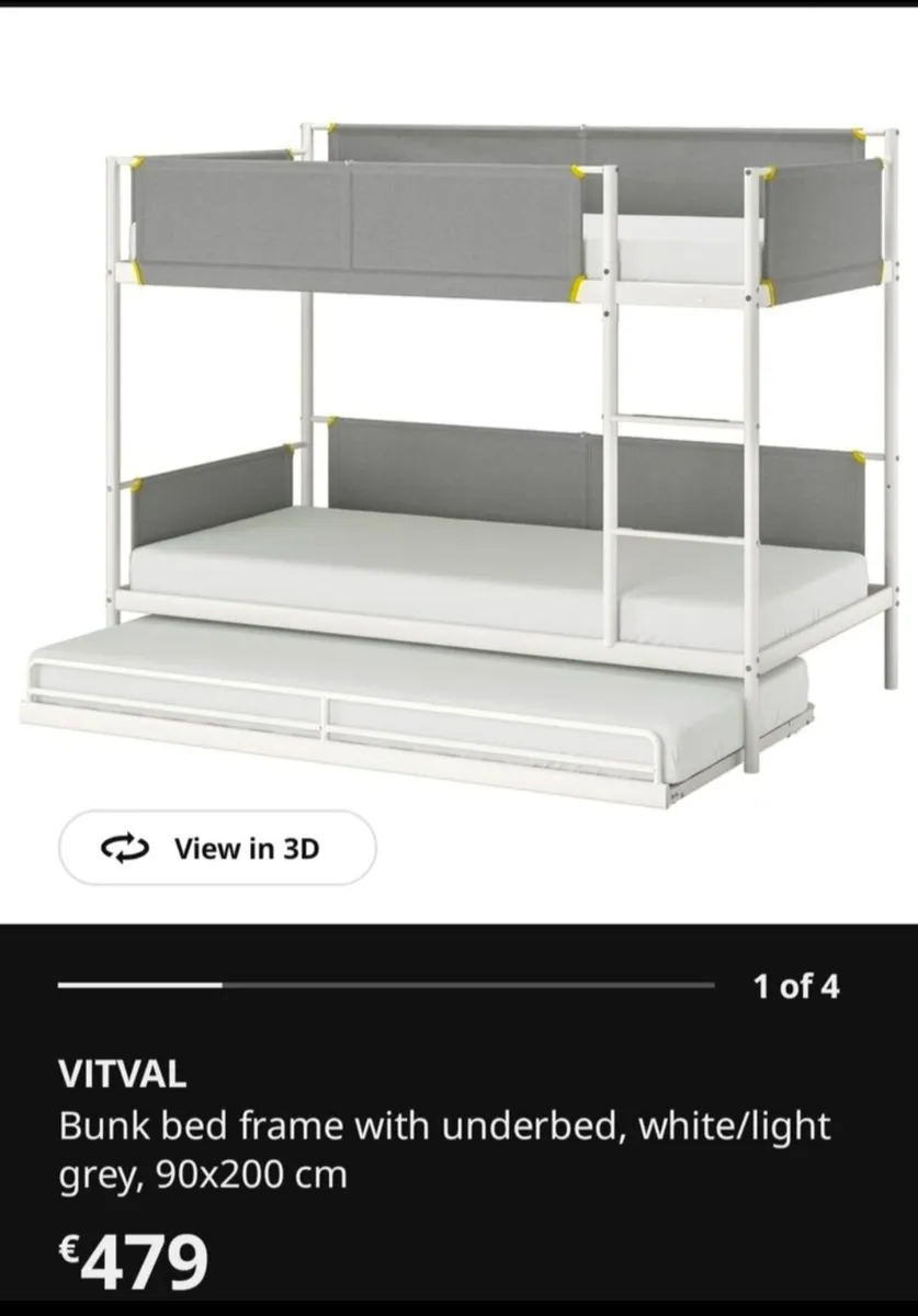 IKEA VITVAL Bunk Bed Frame €50 - Image 2