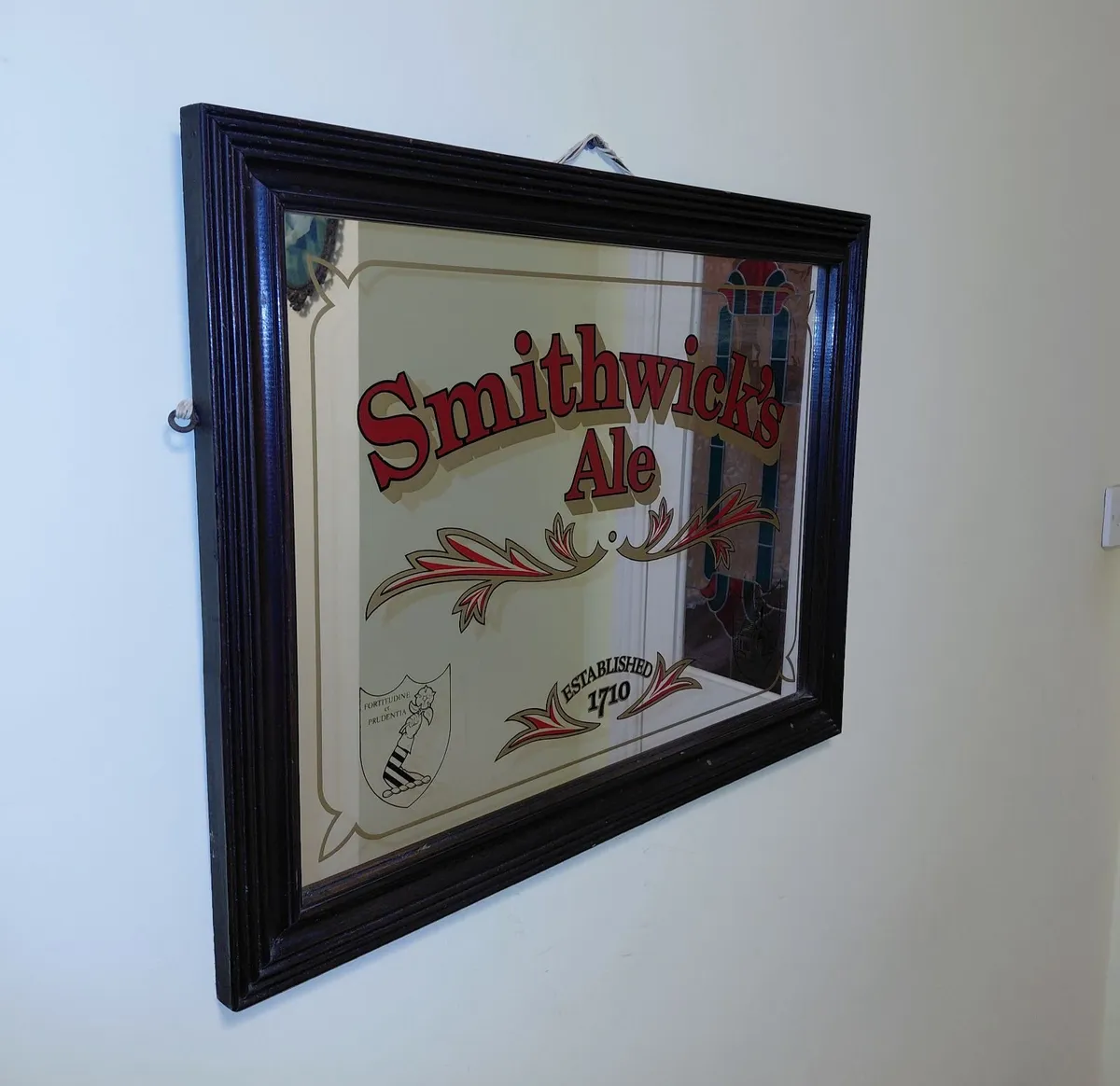 Original Irish 1970s Smithwick's Ale Mirror - Image 1