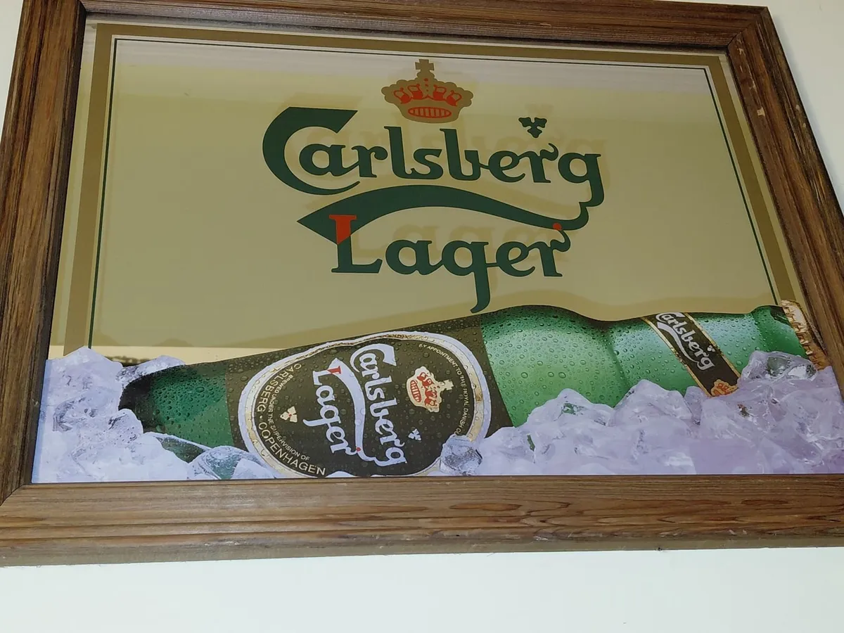 Late 1980s/ 90s Carlsberg  Pub Mirror - Image 2
