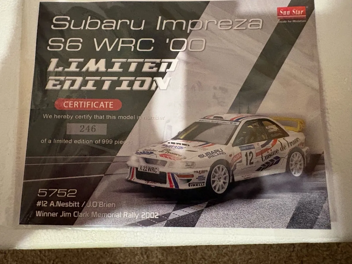 1/18 andrew nesbitt subaru impeza wrc 2000 - Image 2