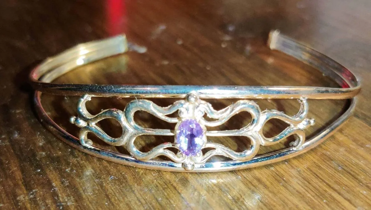 RARE HUGE ORNATE, 9CT Gold 4.73g New Wide Bangle ! - Image 2