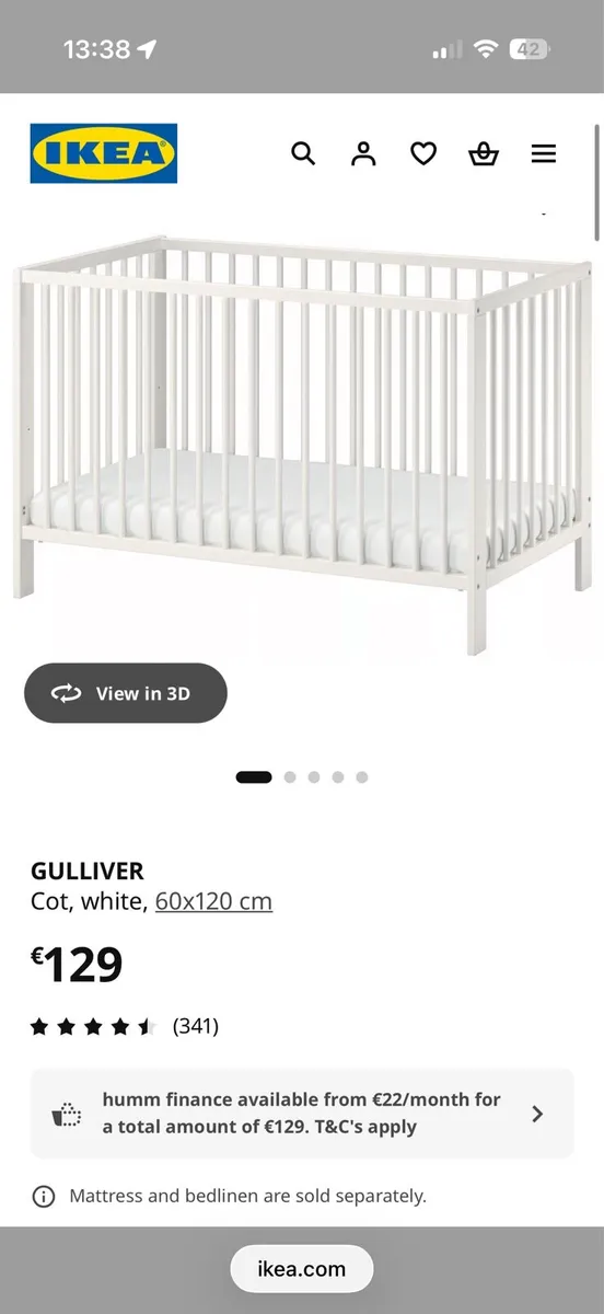 IKEA Gulliver Cot 120x60 - Image 2