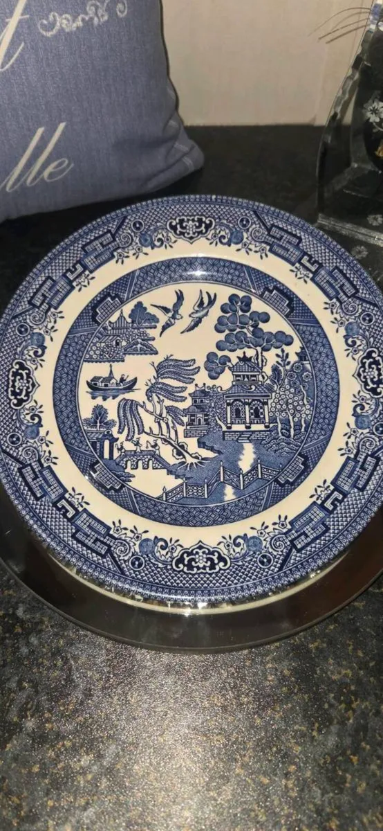 Vintage Churchill Blue Willow Dinner Plate English - Image 1