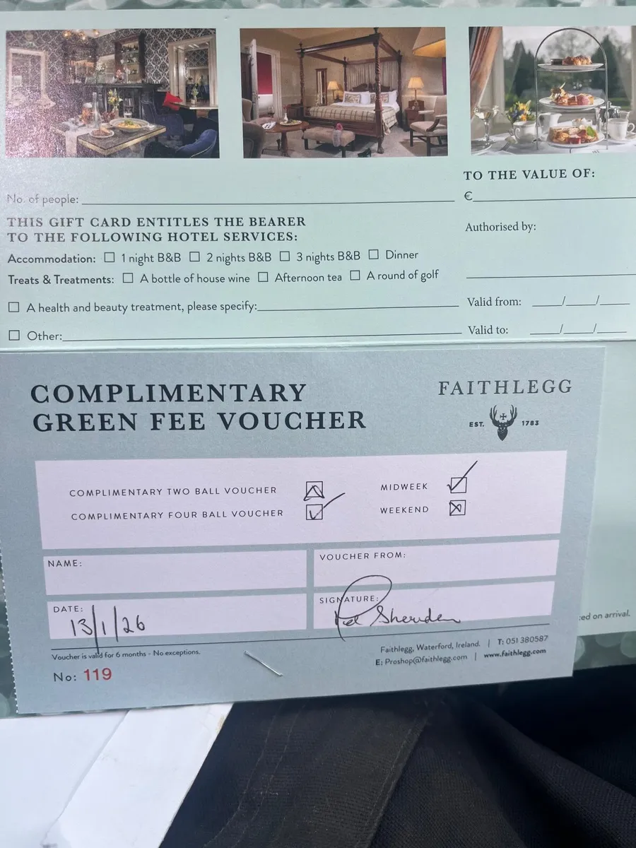 Golf vouchers - Image 1
