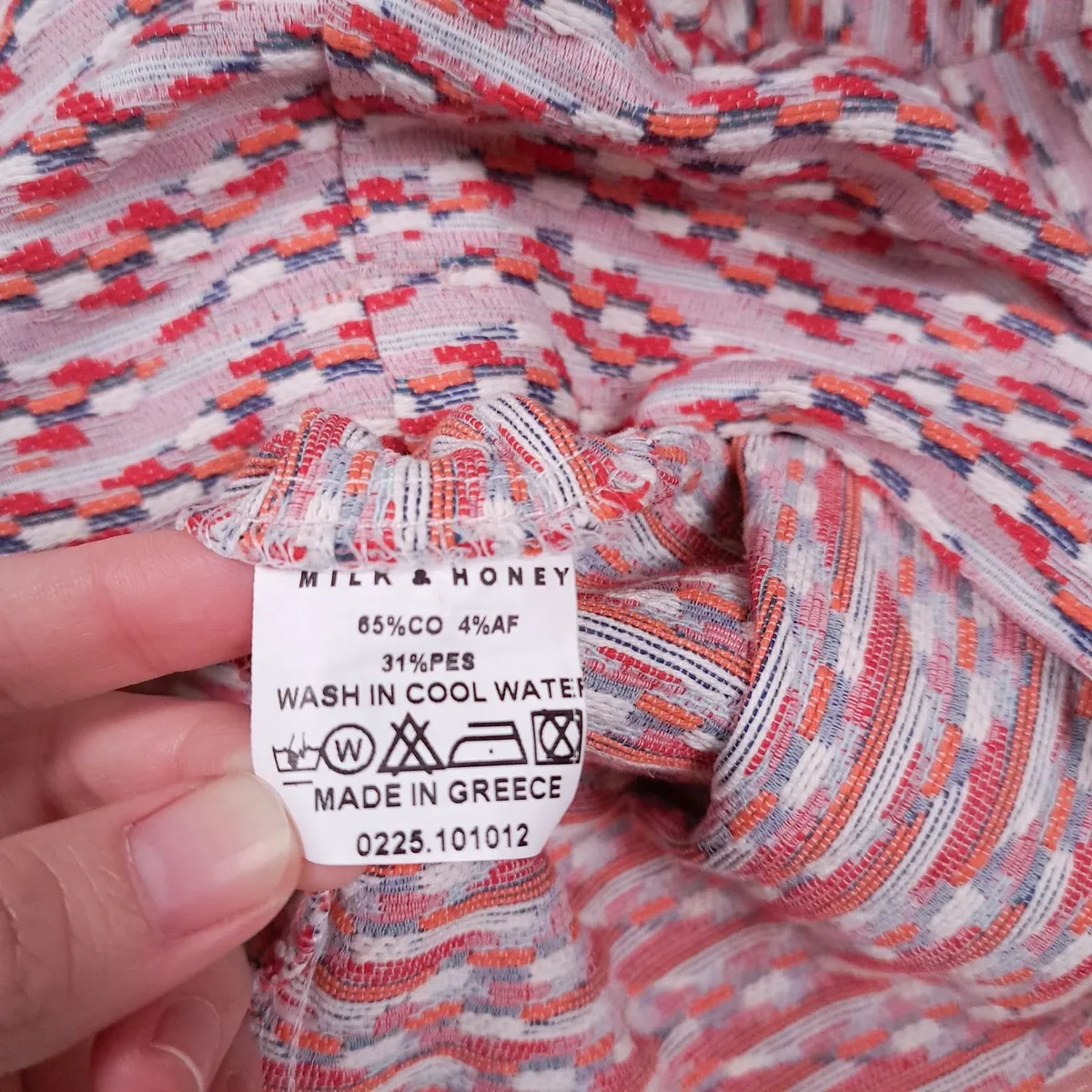 Milk & Honey Red Pink Tweed Shorts Size L - Image 2
