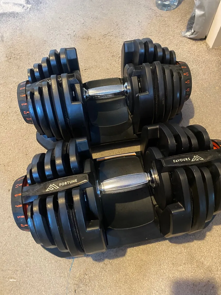 Fortune Favours Adjustable Dumbbells — 2 x 40kg (8 - Image 2