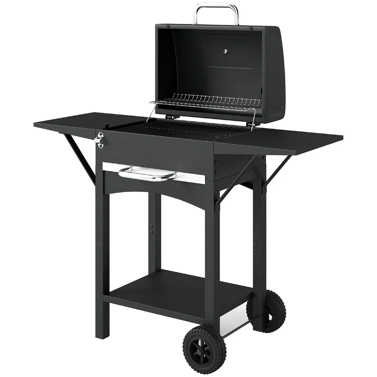 Charcoal grill with lid, BBQ smoker grill - Image 2